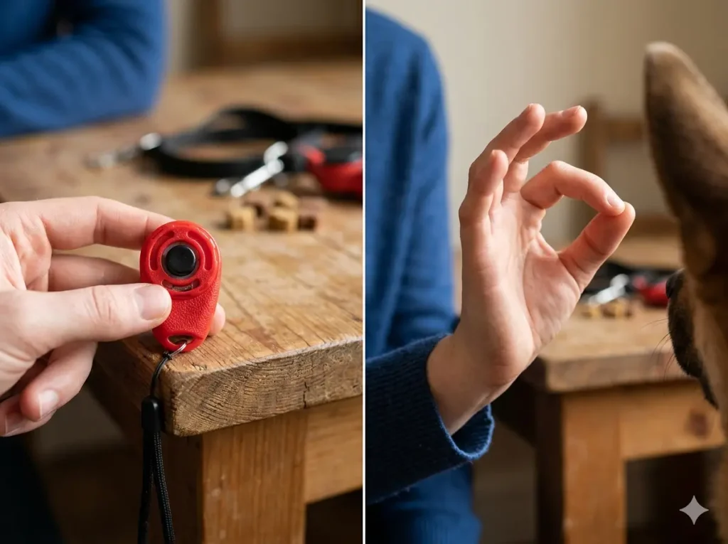 Clicker versus verbal marker in dog training