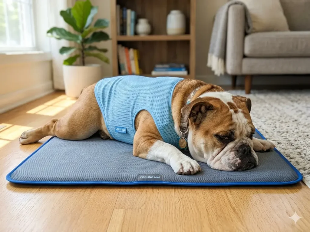 Heat safety gear for brachycephalic dogs