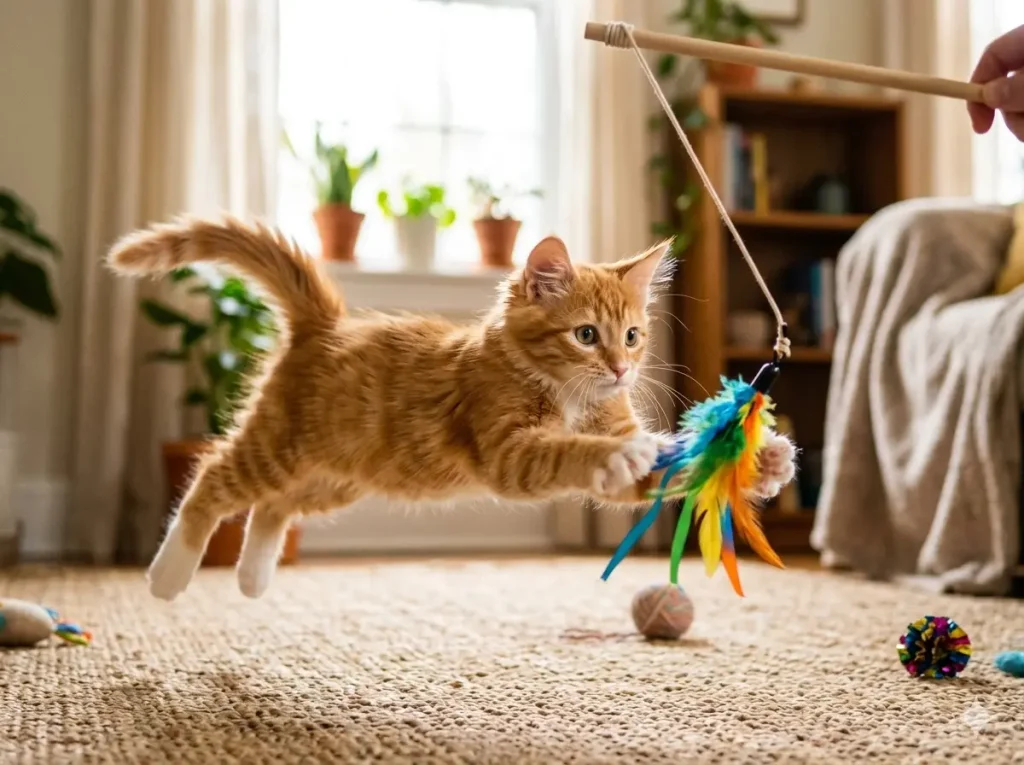 Kitten play and exercise development